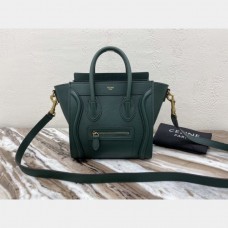 Celine Army Green Luggage Nano shopper 168243 Handbag