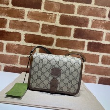 Designer Fake Gucci 671620 shoulder bag with Interlocking G in GG Supreme