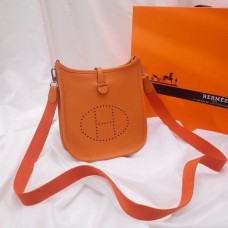 Hermes Bags Replica Mini Evelyne Orange
