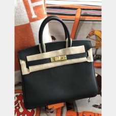 Hermes Birkin 35cm Epsom leather Handbags Black Golden