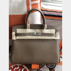 Hermes Birkin 35cm Epsom leather Handbags Dark grey Silver