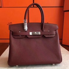 Hermes BordeauX Epsom Birkin 30cm Handmade Bag