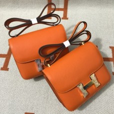 Hermes Constance Bag 18cm Epsom Leather Orange