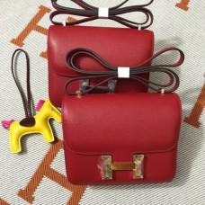 Hermes Constance Bag 18cm Epsom Leather Red
