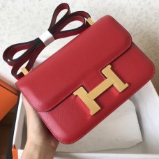 Hermes Epsom Constance 24cm Red Handmade Bag
