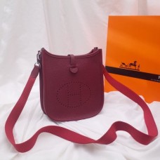 Hermes Evelyne Bag Pink Clemence leather Rose Tyrien