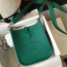 Hermes Evelyne III TPM Mini Bag In Vert Vertigo Clemence Leather