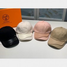 Hermes High Quality Canvas fabric Peaked cap