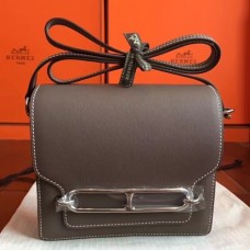 Hermes Mini Sac Roulis Bag In Etoupe Swift Leather