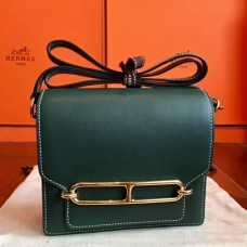 Hermes Mini Sac Roulis Bag In Green Swift Leather