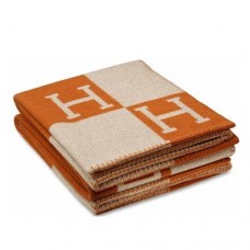 Hermes Orange Avalon Blanket