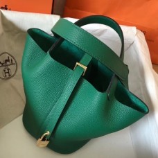 Hermes Vert Vertigo Picotin Lock PM 18cm Handmade Bag
