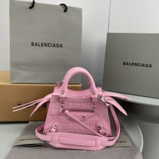 High Quality Balenciaga cuag pink crocodile bag