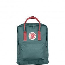Kanken Mini Frost Green with Red Striped