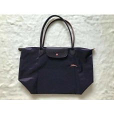 Longchamp 70th Anniversary Le Pliage Club Handbag Long Handle Purple 46CM