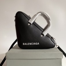 LuXury Balenciaga shoulder Triangle Black bag