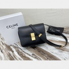 Replica Celine Teen Classic Leather Shoulder Black Bag