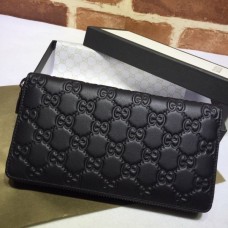 Replica Designer Gucci Bag 307987 Black Signature zip around wallet
