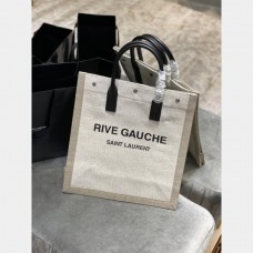 Replica YSl Designer Rive Gauche Shopping 631682 Bag In Linen and Cotton Handbags