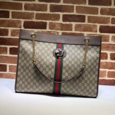 Top Quality Gucci Black Leather Rajah Large Tote 537219