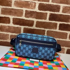 UK Gucci Top Quality GG Multicolor belt bag 658657 Blue