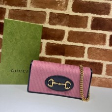 Wholesale Gucci Knockoff Horsebit 1955 wallet with chain in GG Supreme