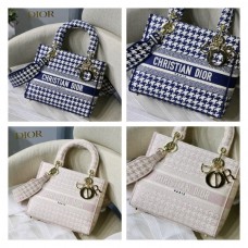 Wholesale Replica Dior Lady Dior Large PinkBlue Bags